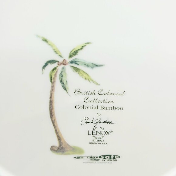Lenox British Colonial Collection Bamboo Dinner Plate 11.25" Porcelain Made USA - Picture 5 of 6